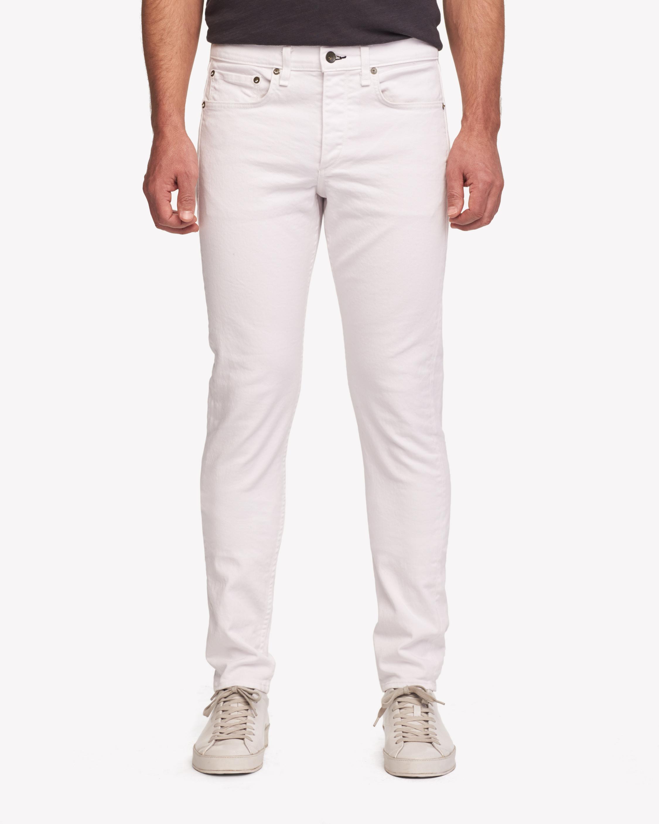 mens white straight jeans