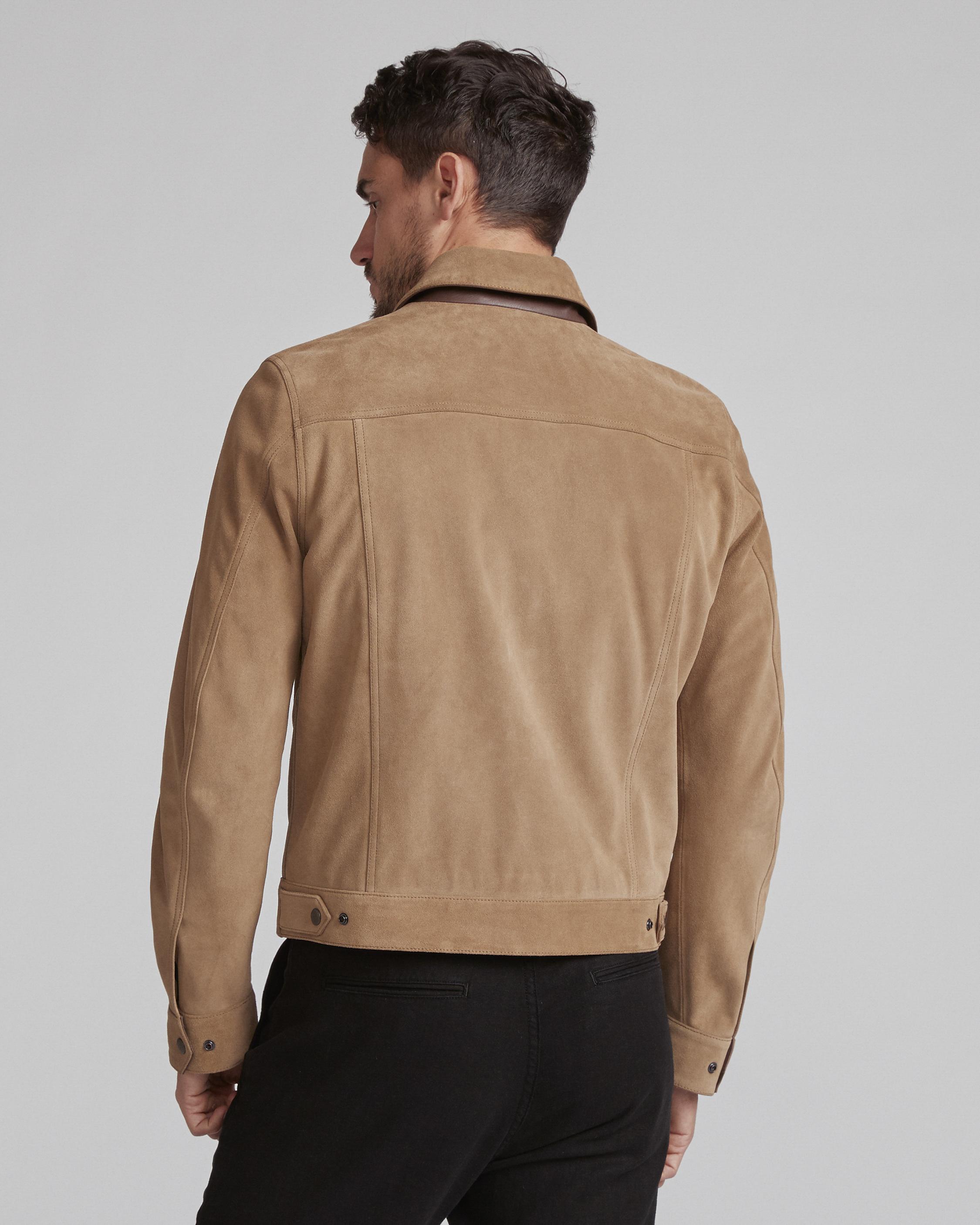rag & bone suede trucker jacket