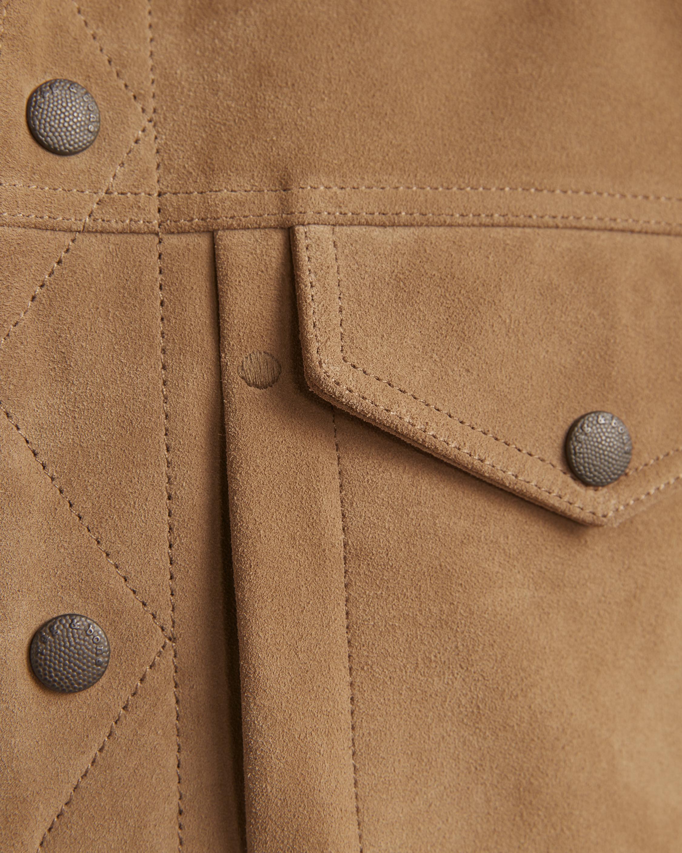 rag & bone suede trucker jacket