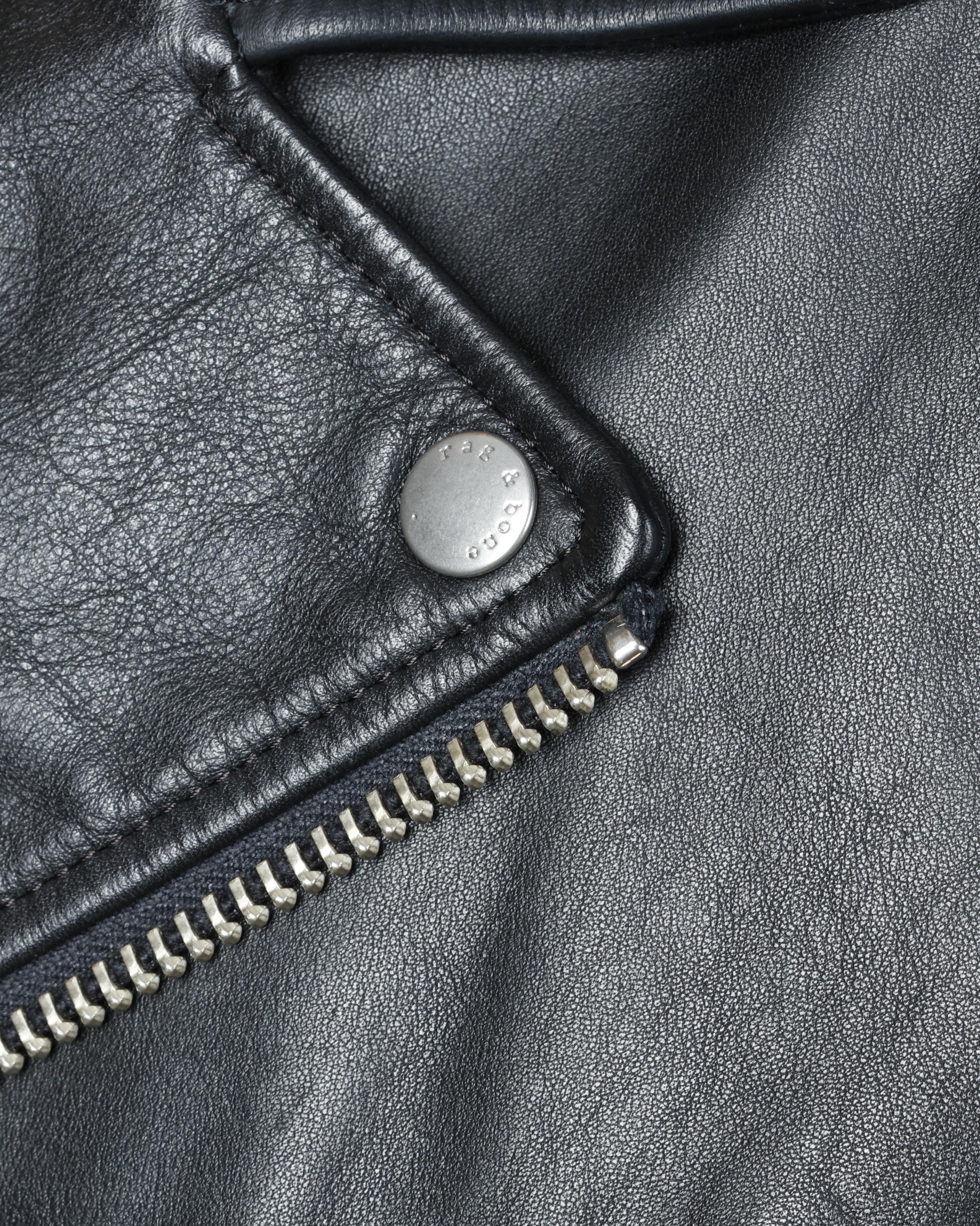 rag and bone white leather jacket