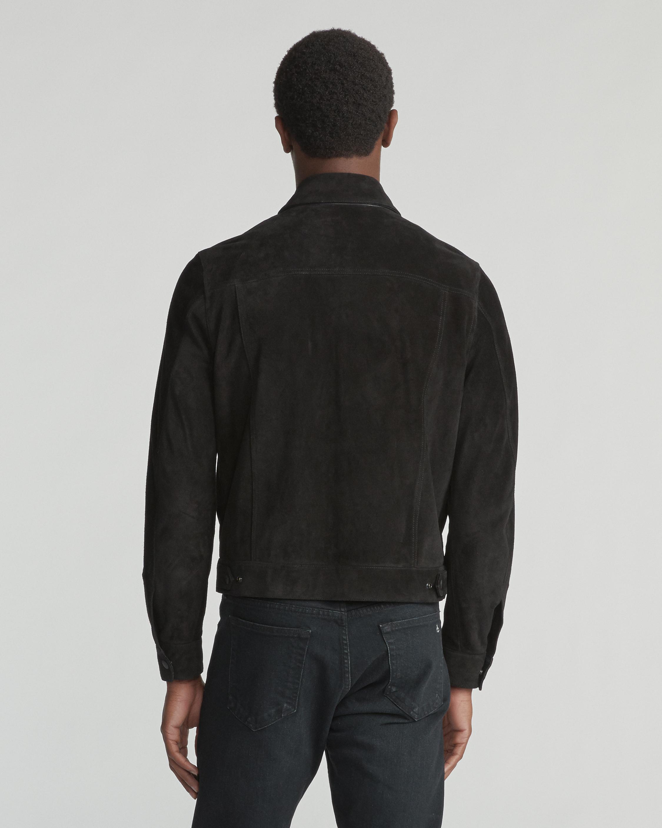 rag & bone suede trucker jacket