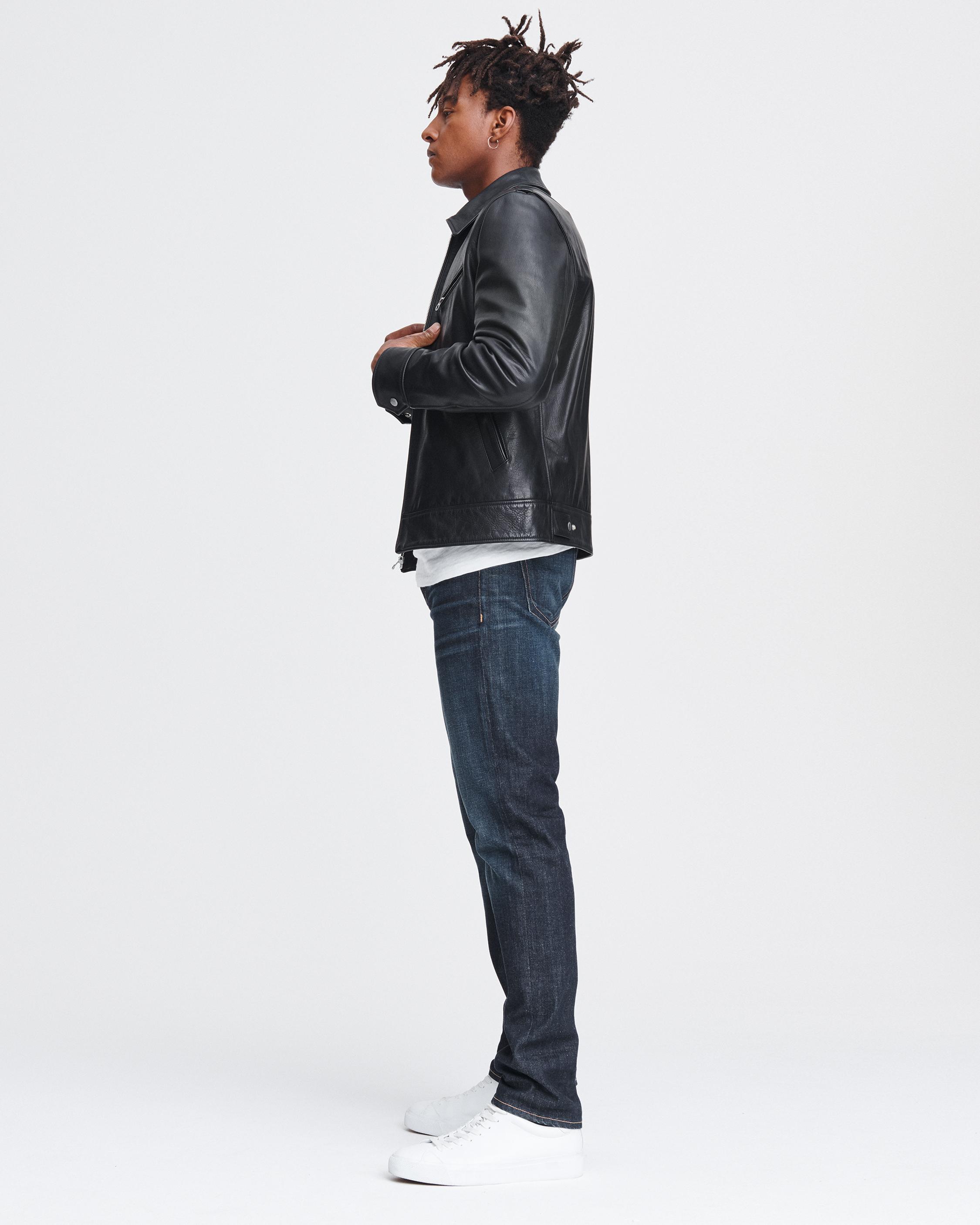 rag and bone white leather jacket