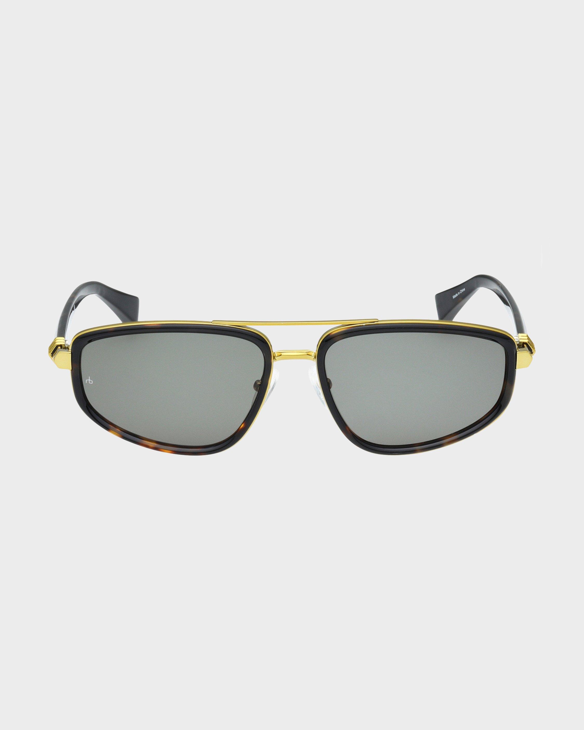 rag & bone Bianca Navigator Sunglasses Shiny Milky Classic Tortoise/Bronze One Size