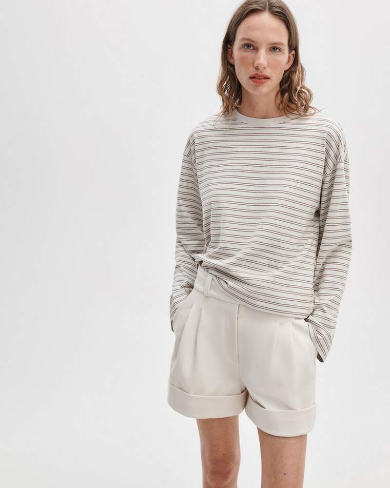 Kelly Boxy Striped Long-sleeve Tee