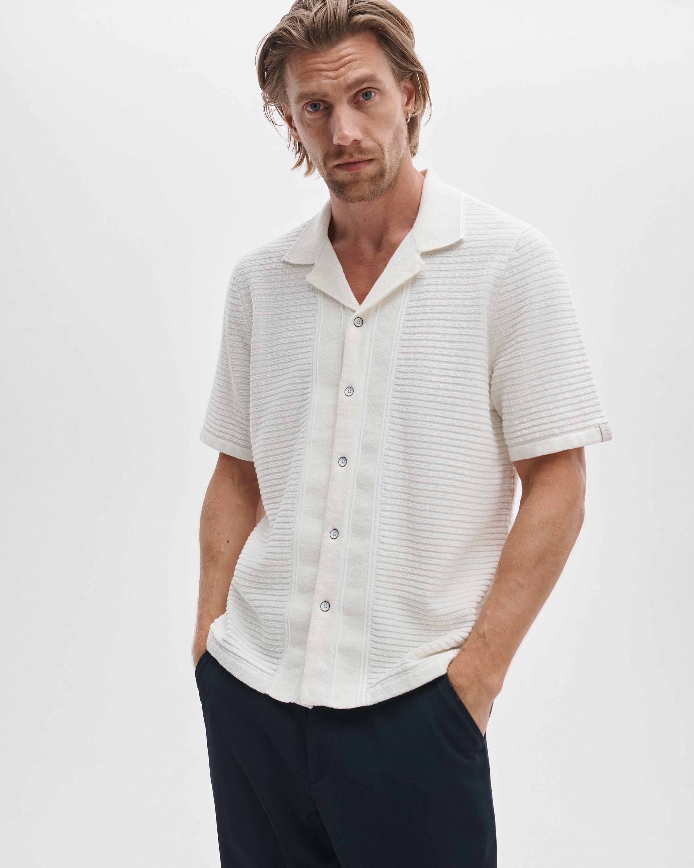 Men & apos;s Zuma Ottoman Stitch Short-Sleeve Shirt