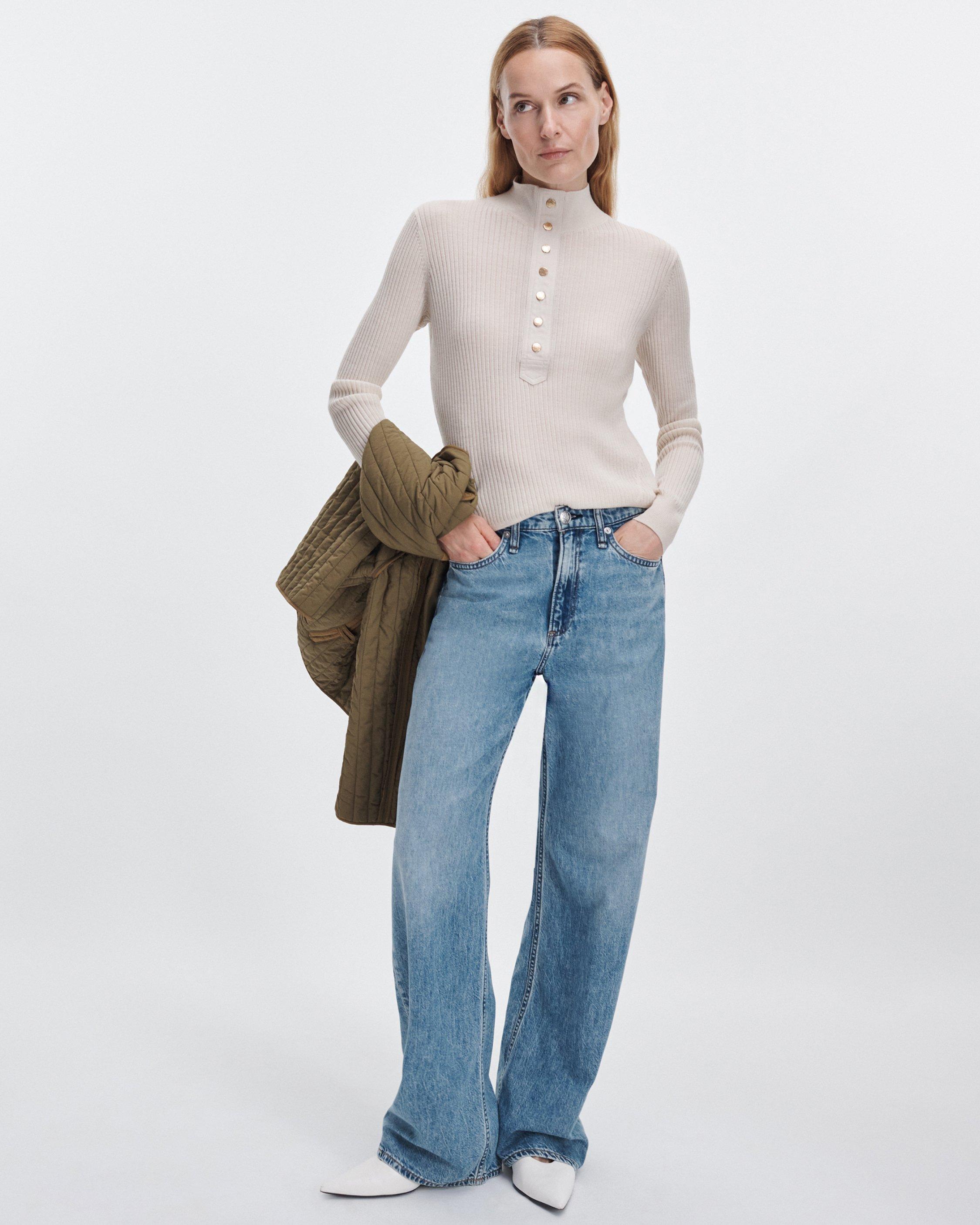 Featherweight Logan Mid-Rise Wide Jeans