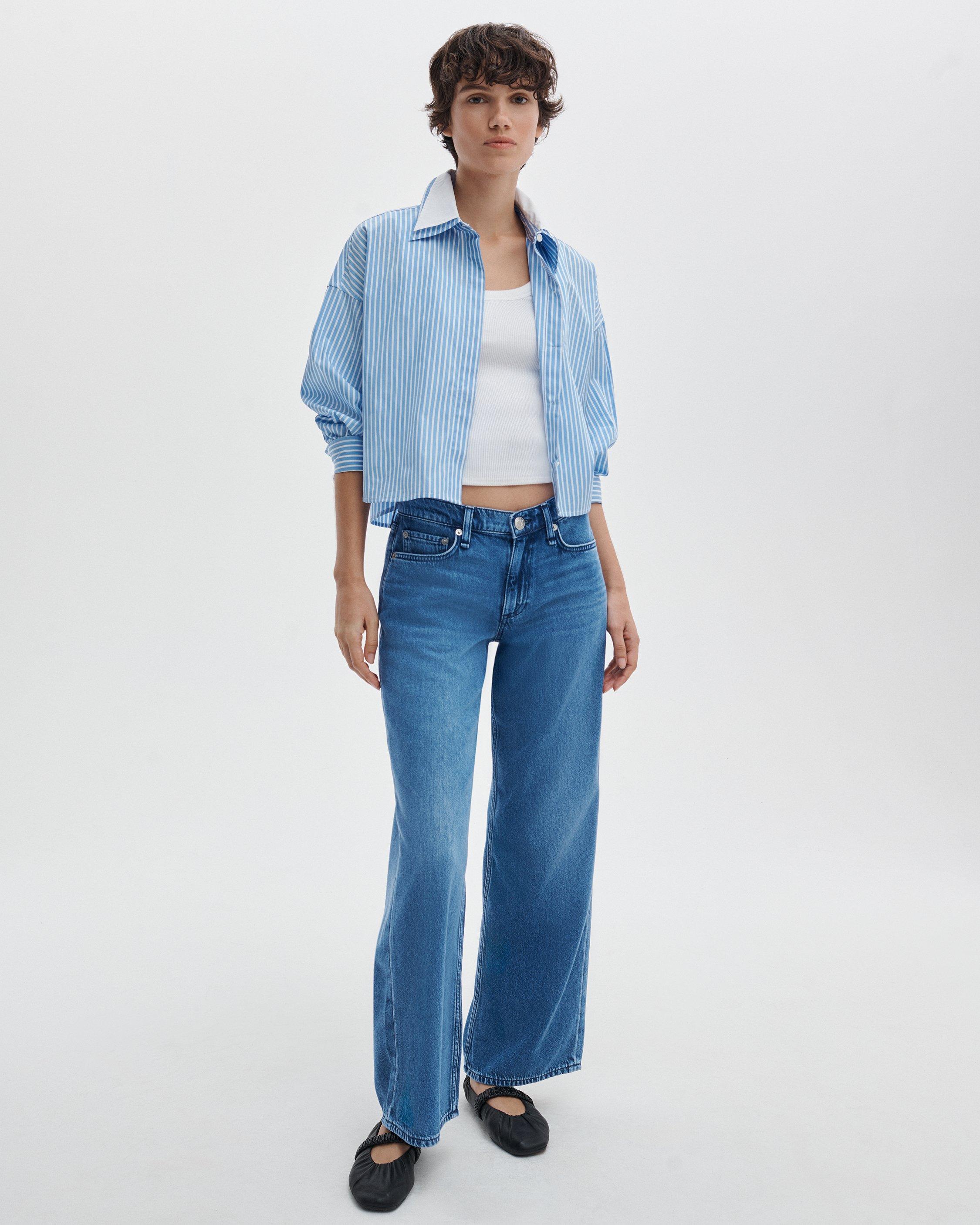 Featherweight Cam Low-Rise Relaxed Straight Ankle Jeans