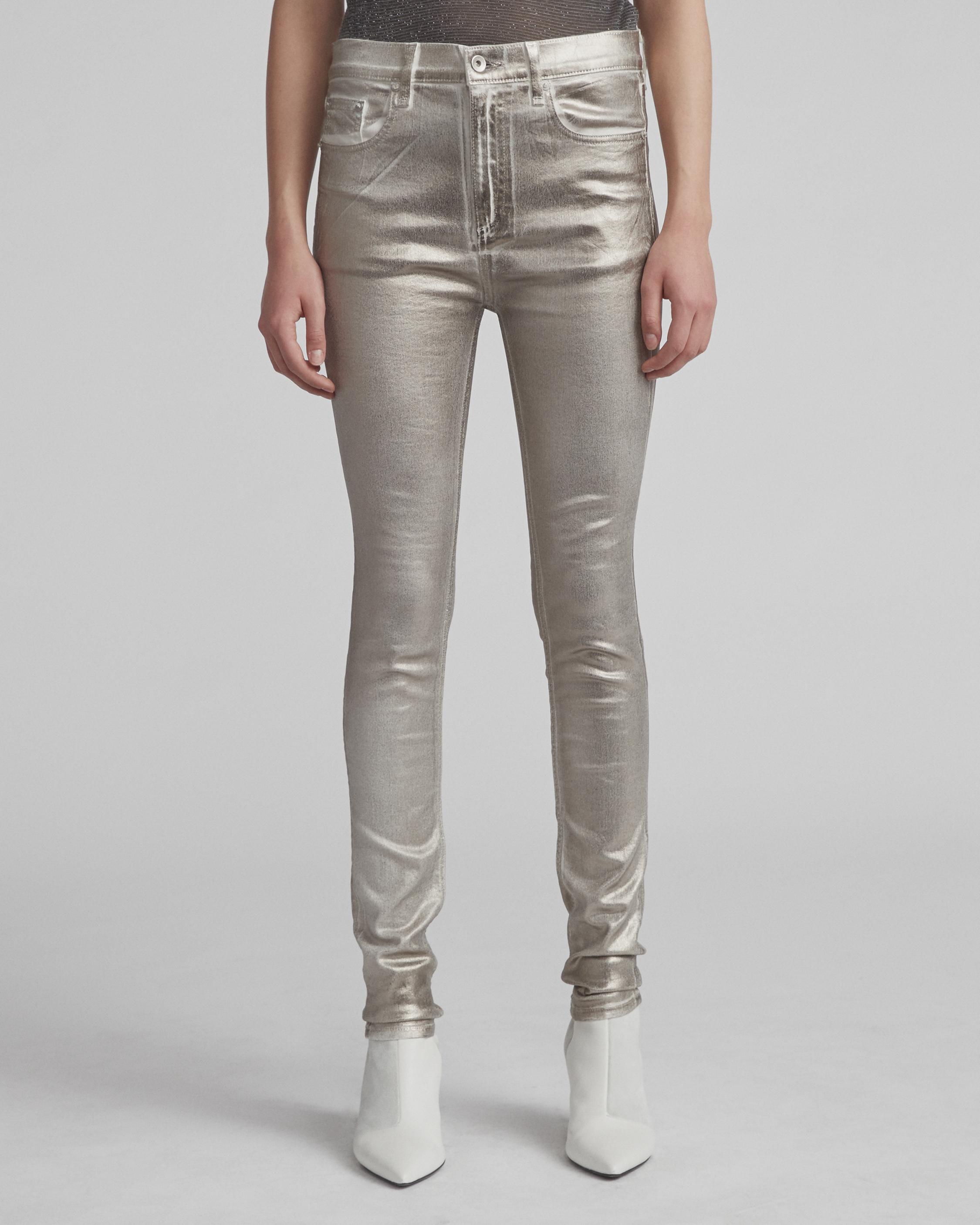 rag and bone metallic jeans