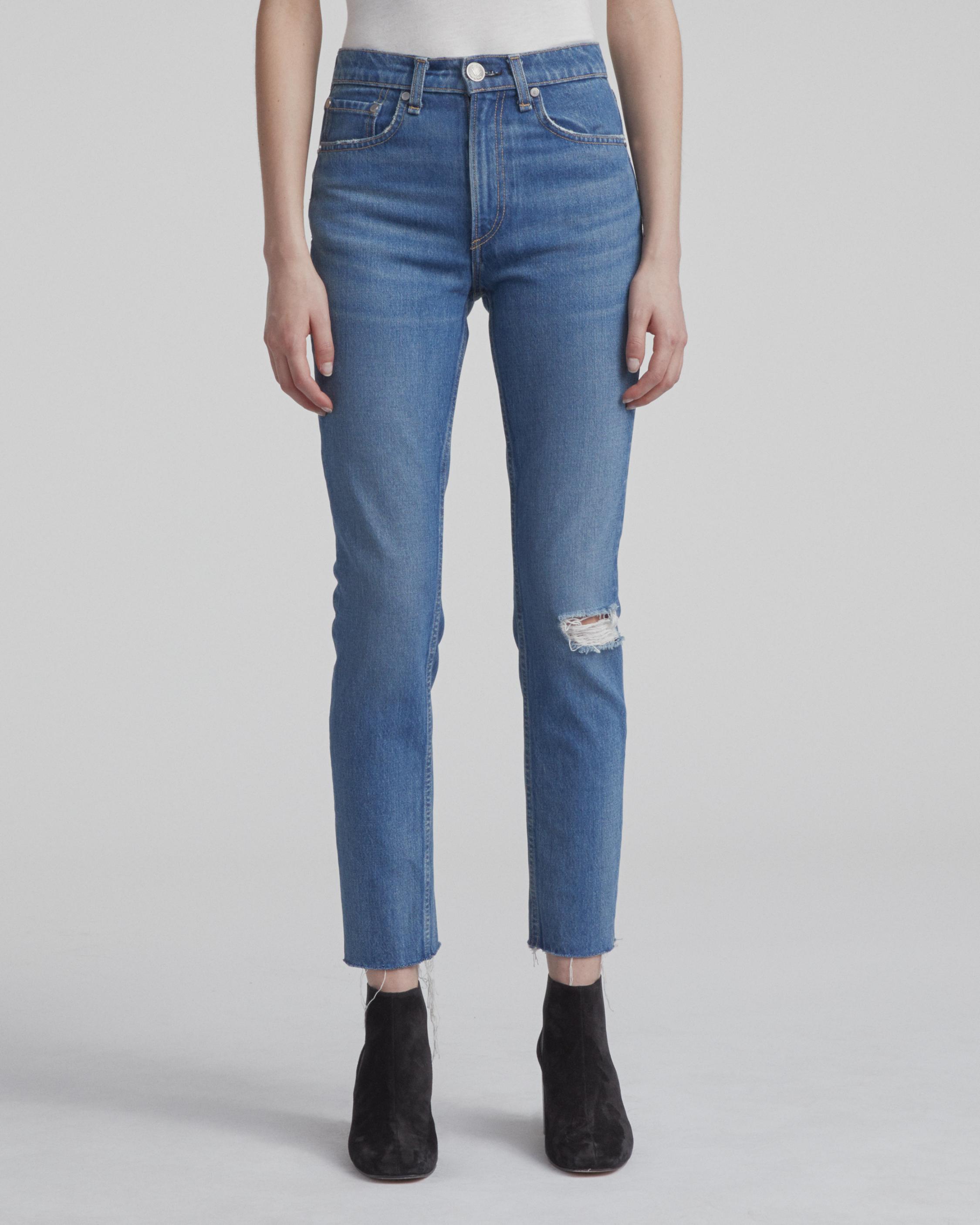 rag and bone high rise ankle skinny jeans