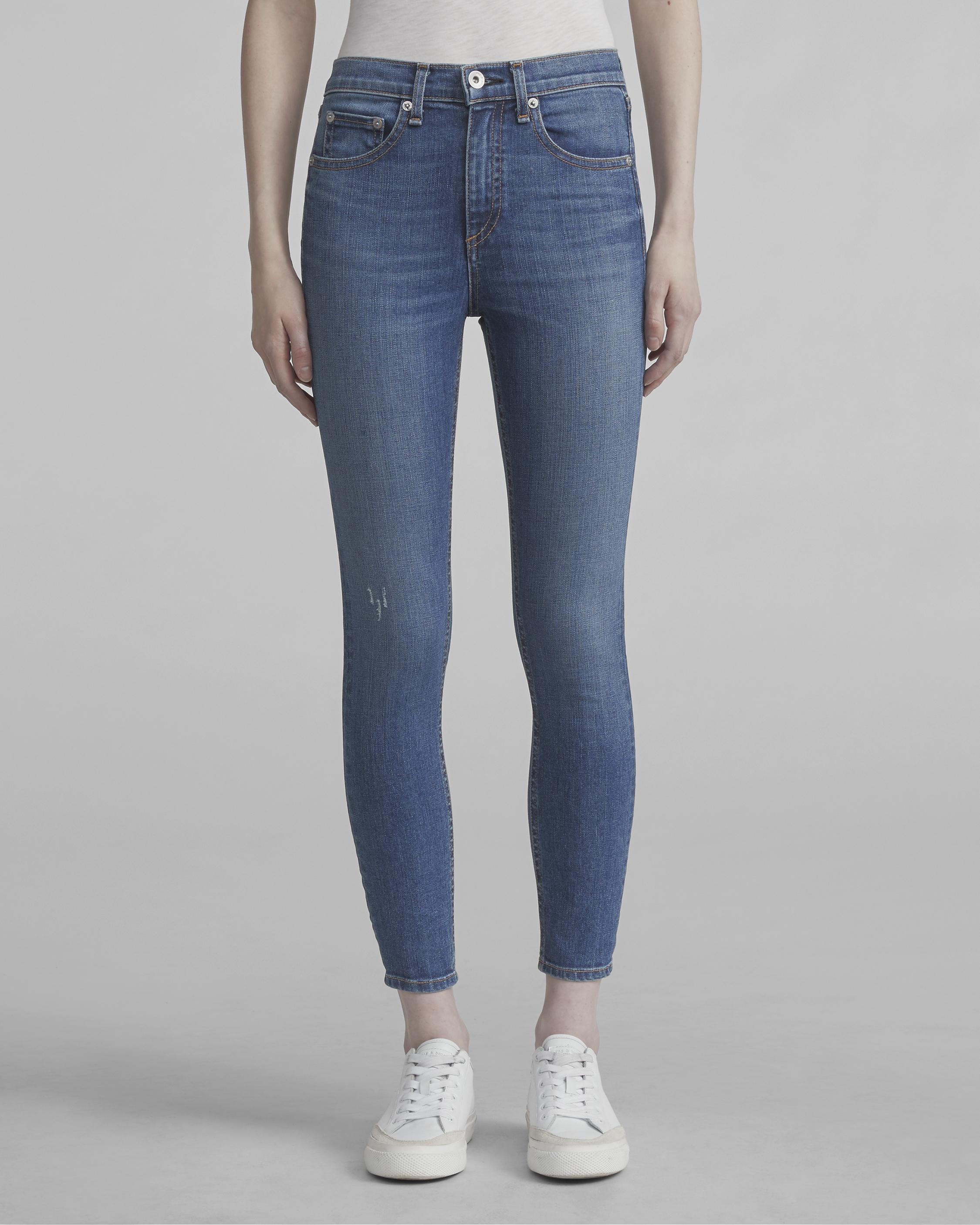 rag & bone high rise ankle skinny