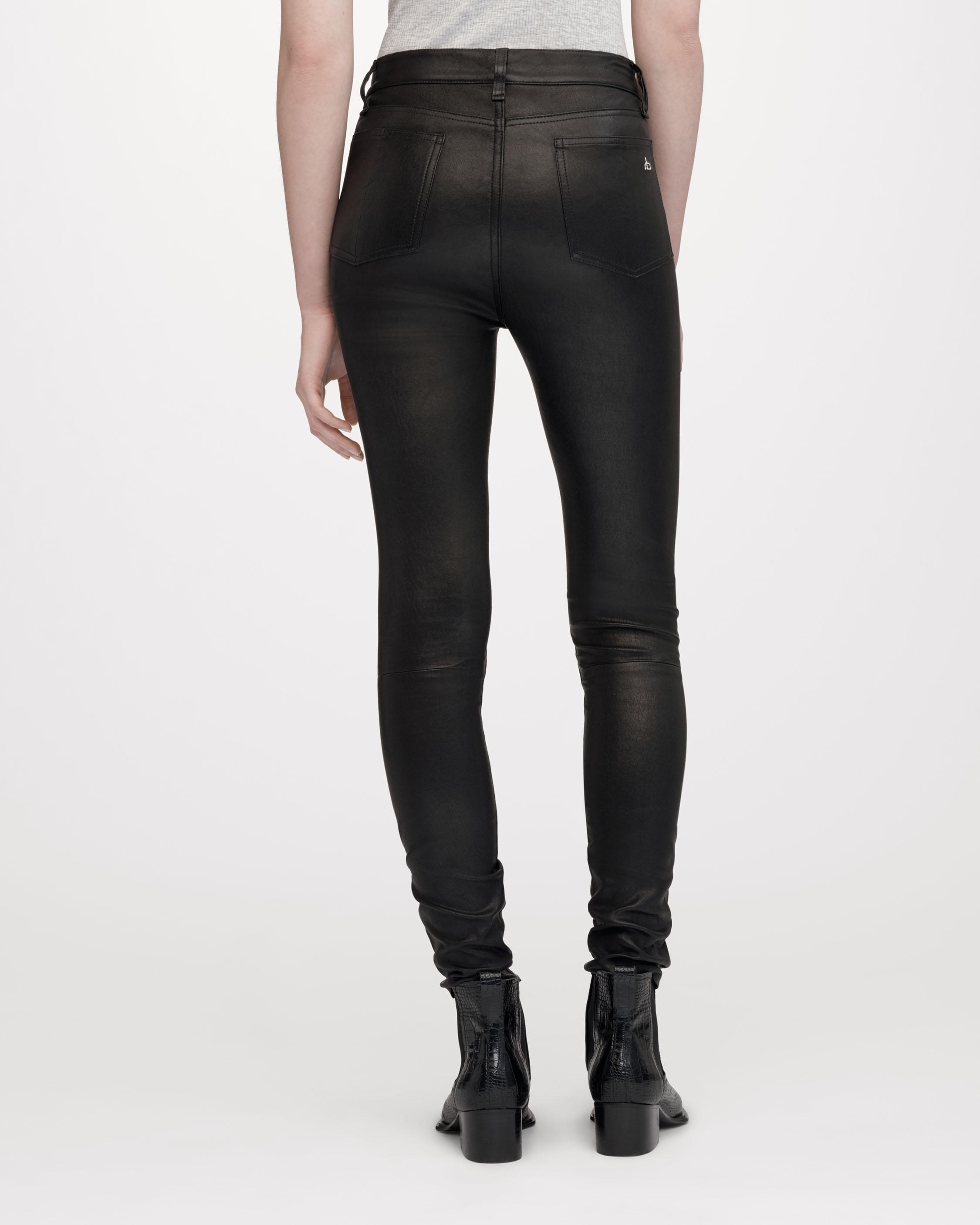black skinny leather jeans