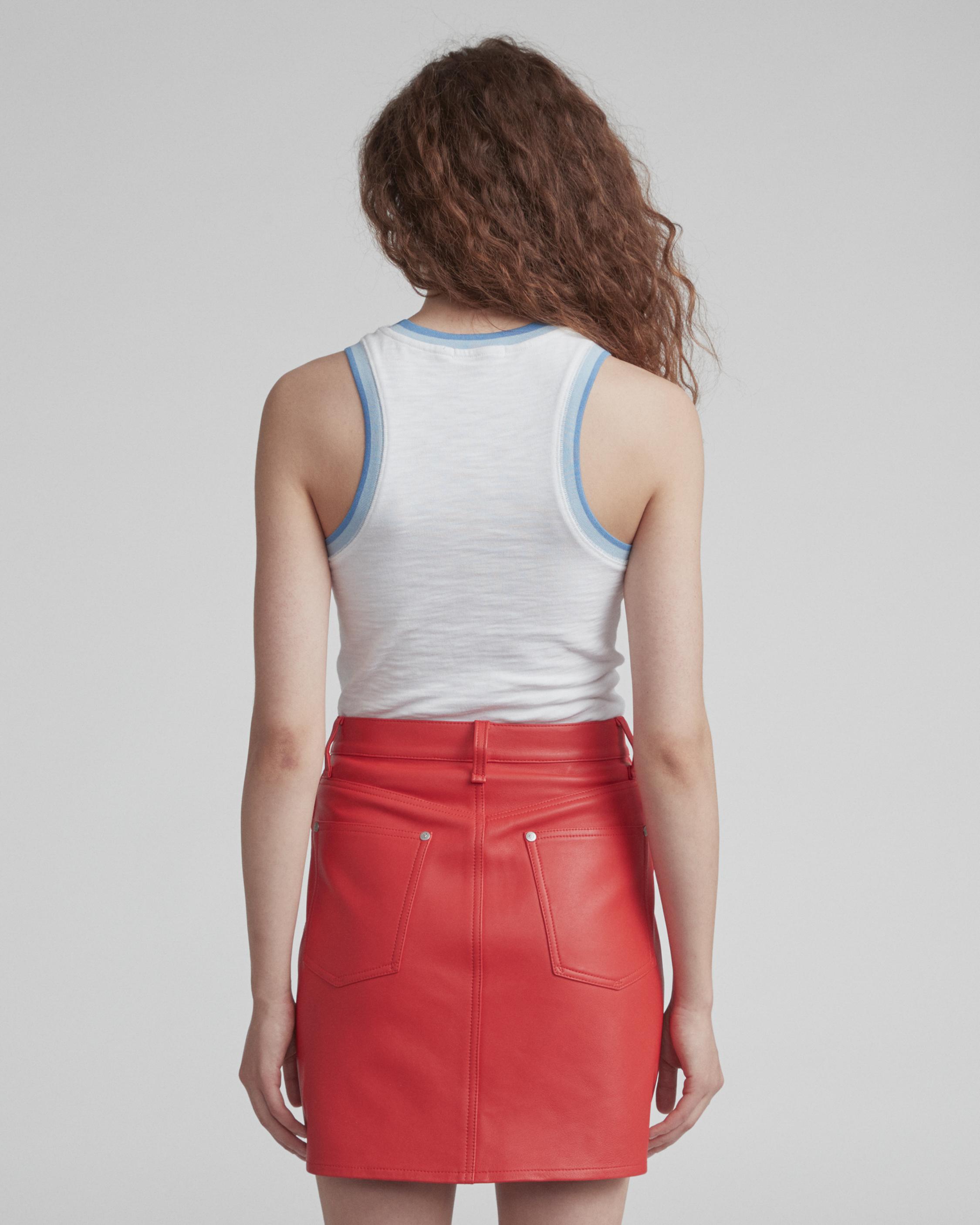 rag and bone moss leather skirt