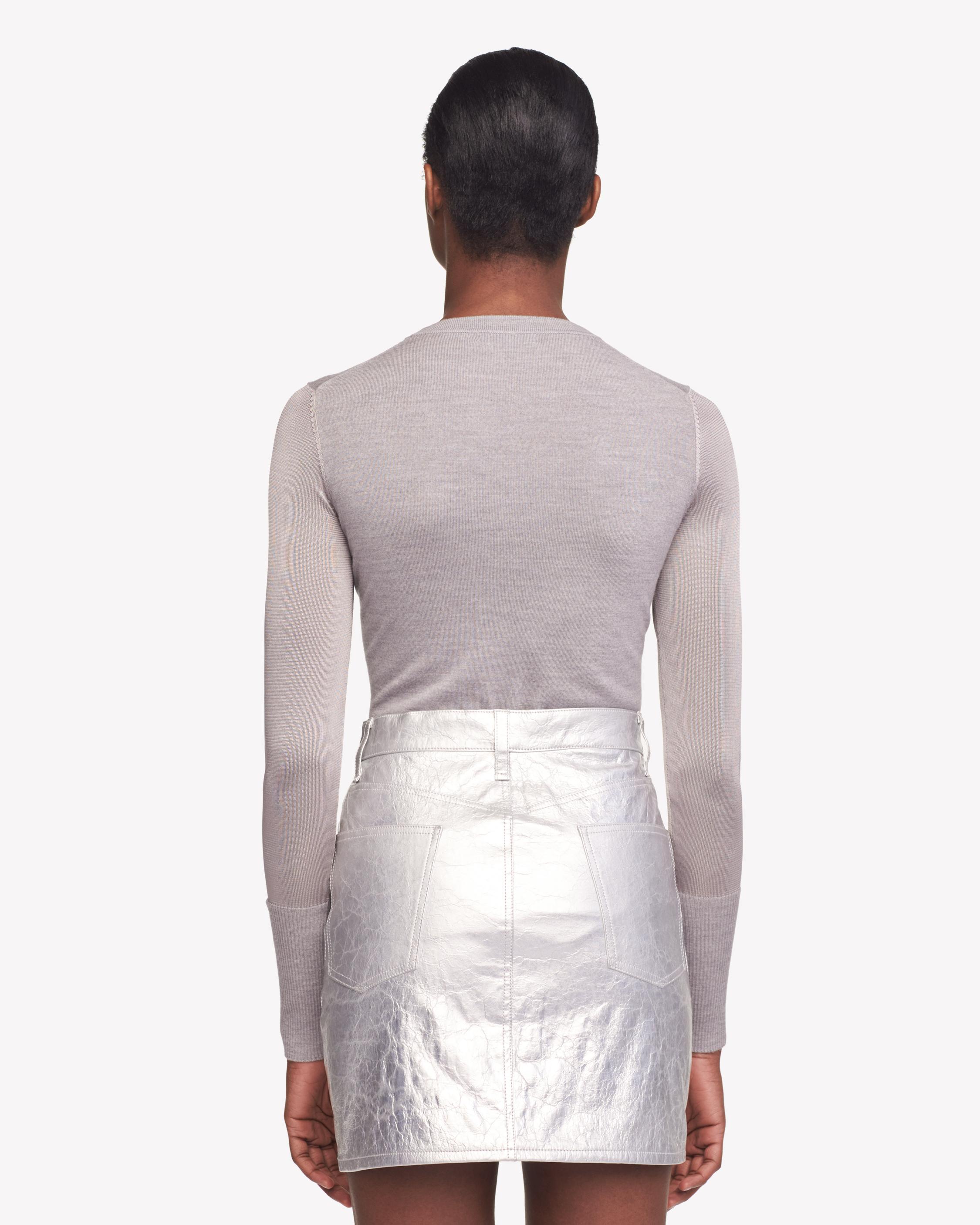 rag and bone moss leather skirt