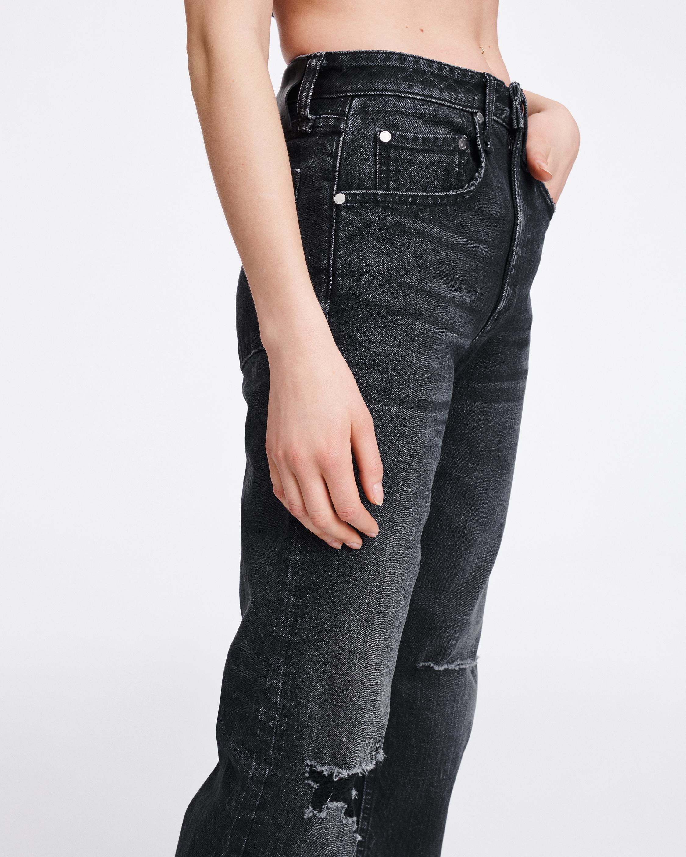 rag and bone black ripped jeans