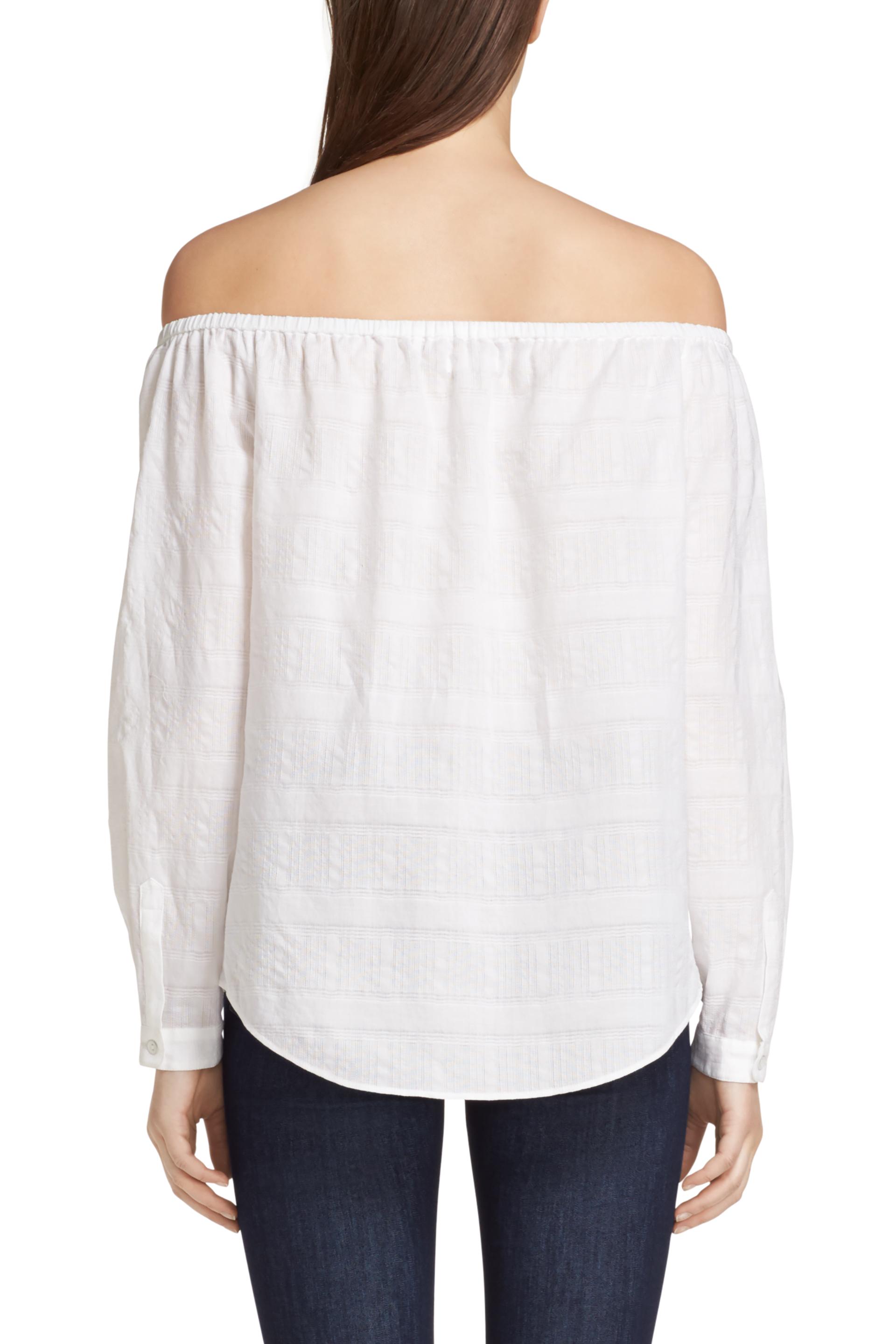 rag and bone off the shoulder top