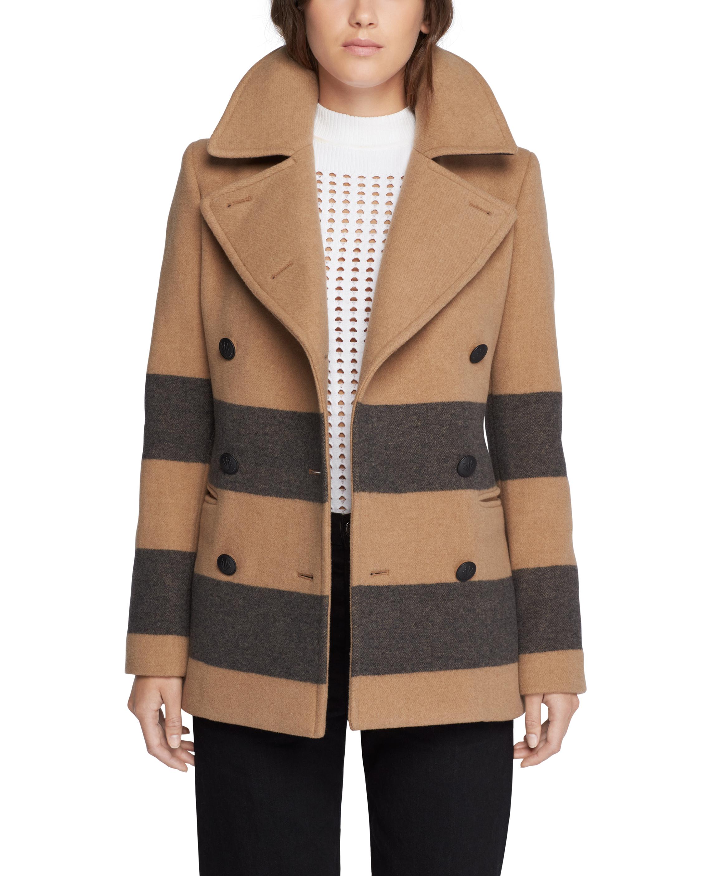 beige pea coat
