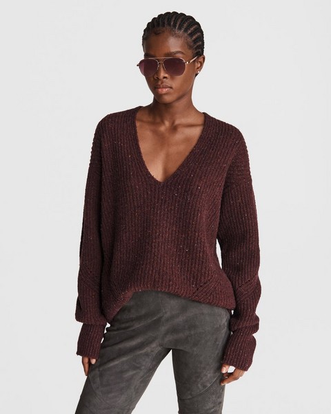 RAG & BONE Donegal Recycled Wool V-Neck