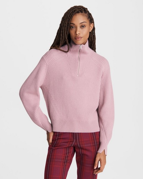 RAG & BONE Pierce Cashmere Half Zip Sweater