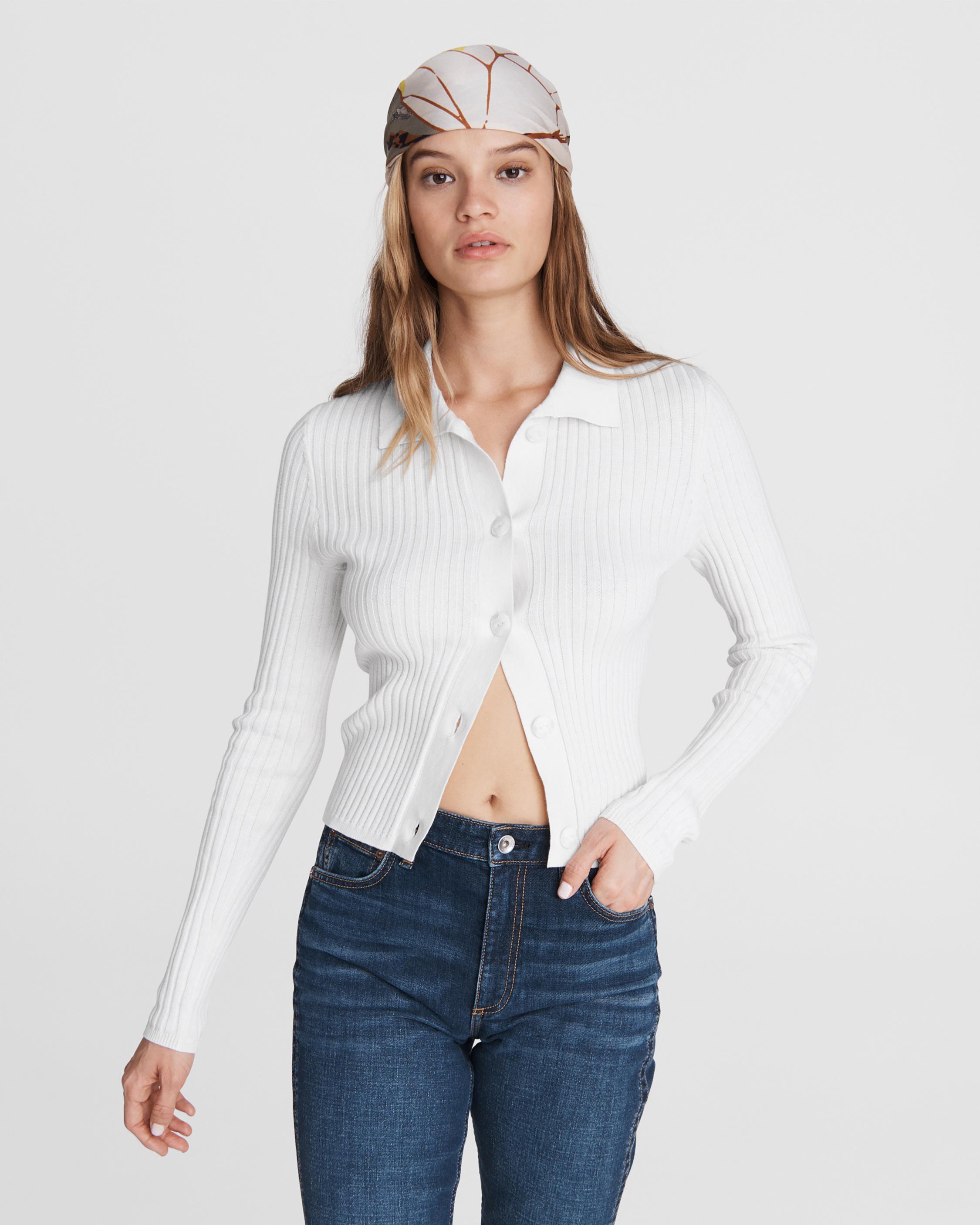 white womens cardigan