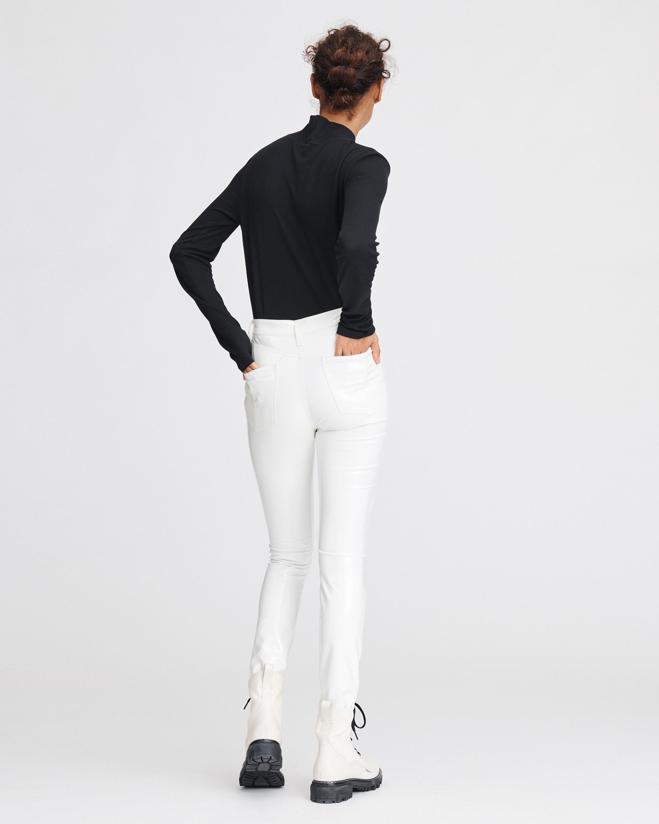 rag and bone high rise vinyl skinny