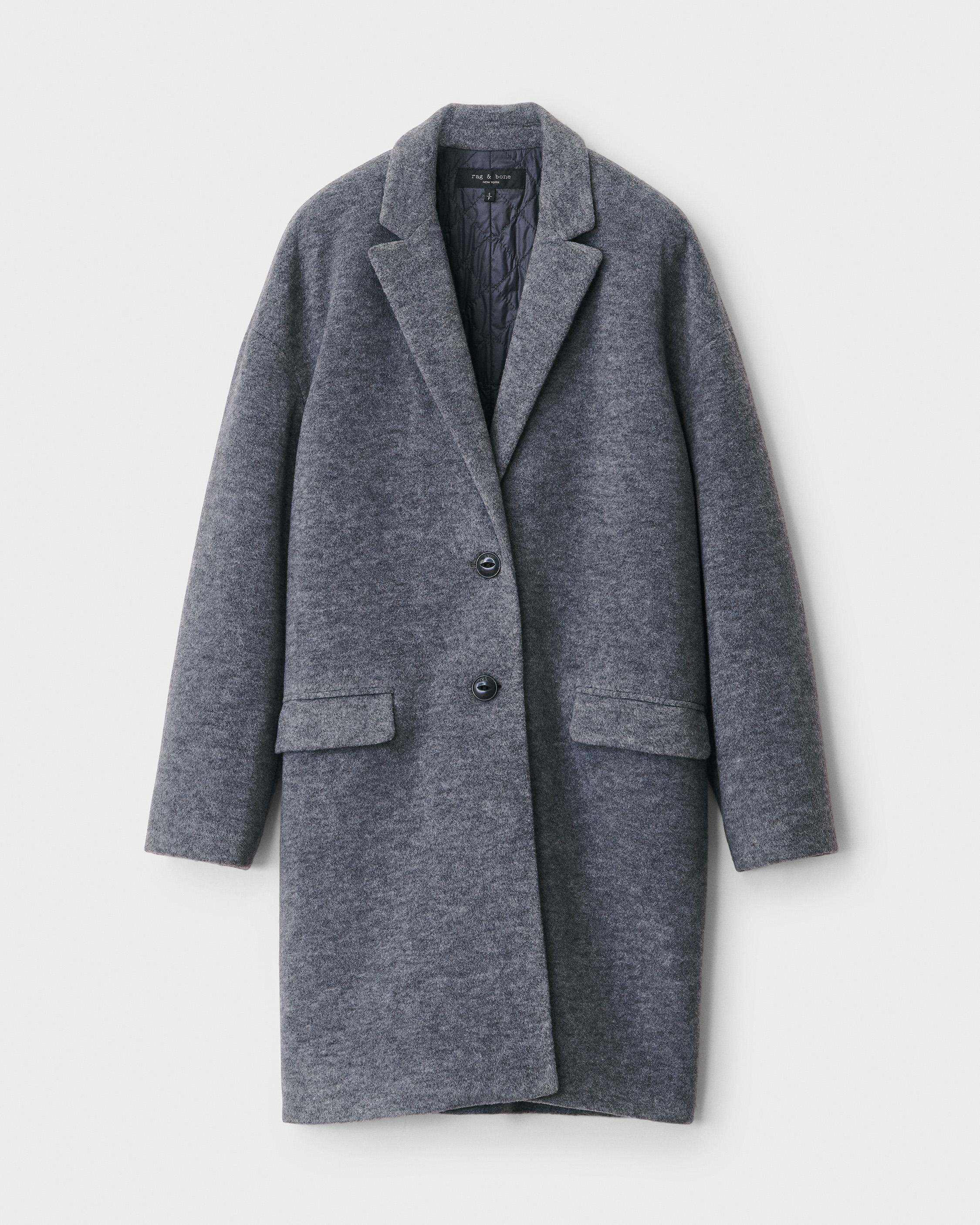 estelle cocoon wool blend coat