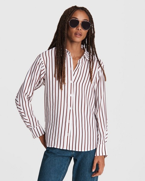 RAG & BONE Jennie Silk Stripe Shirt