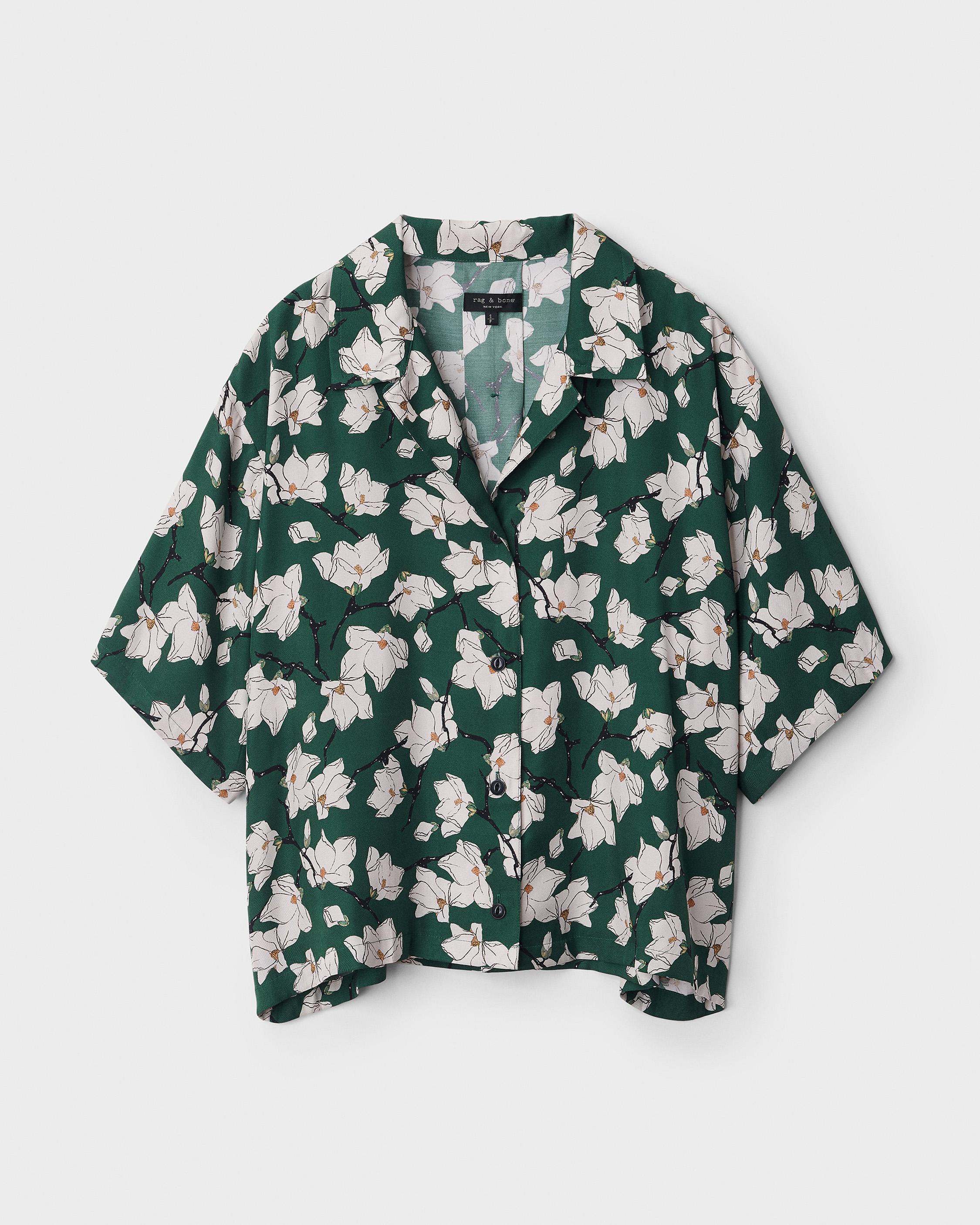 null Reed Floral Silk Blend Blouse