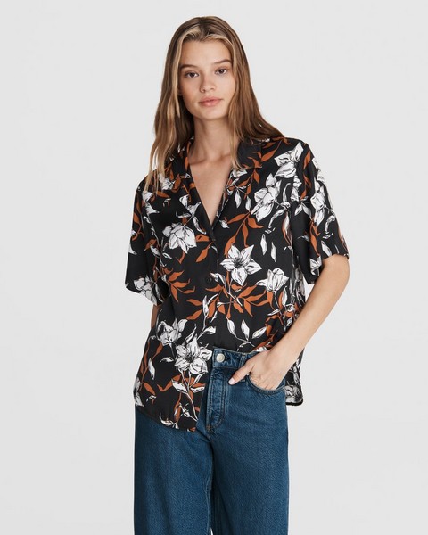 RAG & BONE Mare Floral Silk Shirt