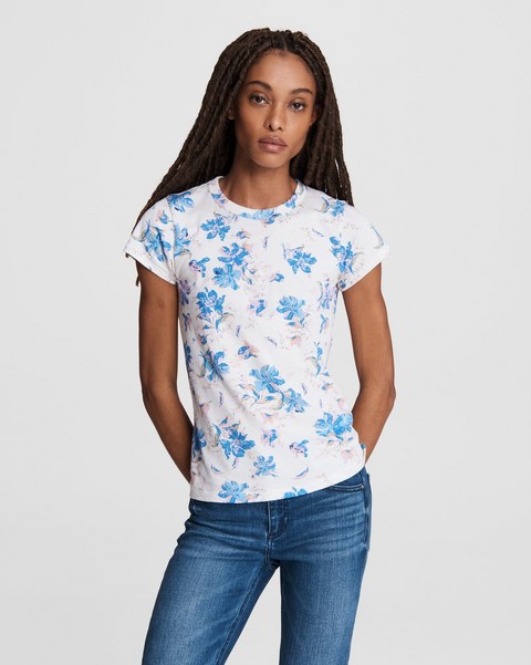 RAG & BONE All Over Floral Cotton Tee