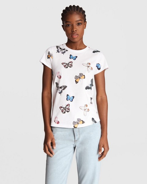 RAG & BONE All Over Butterfly Cotton Tee