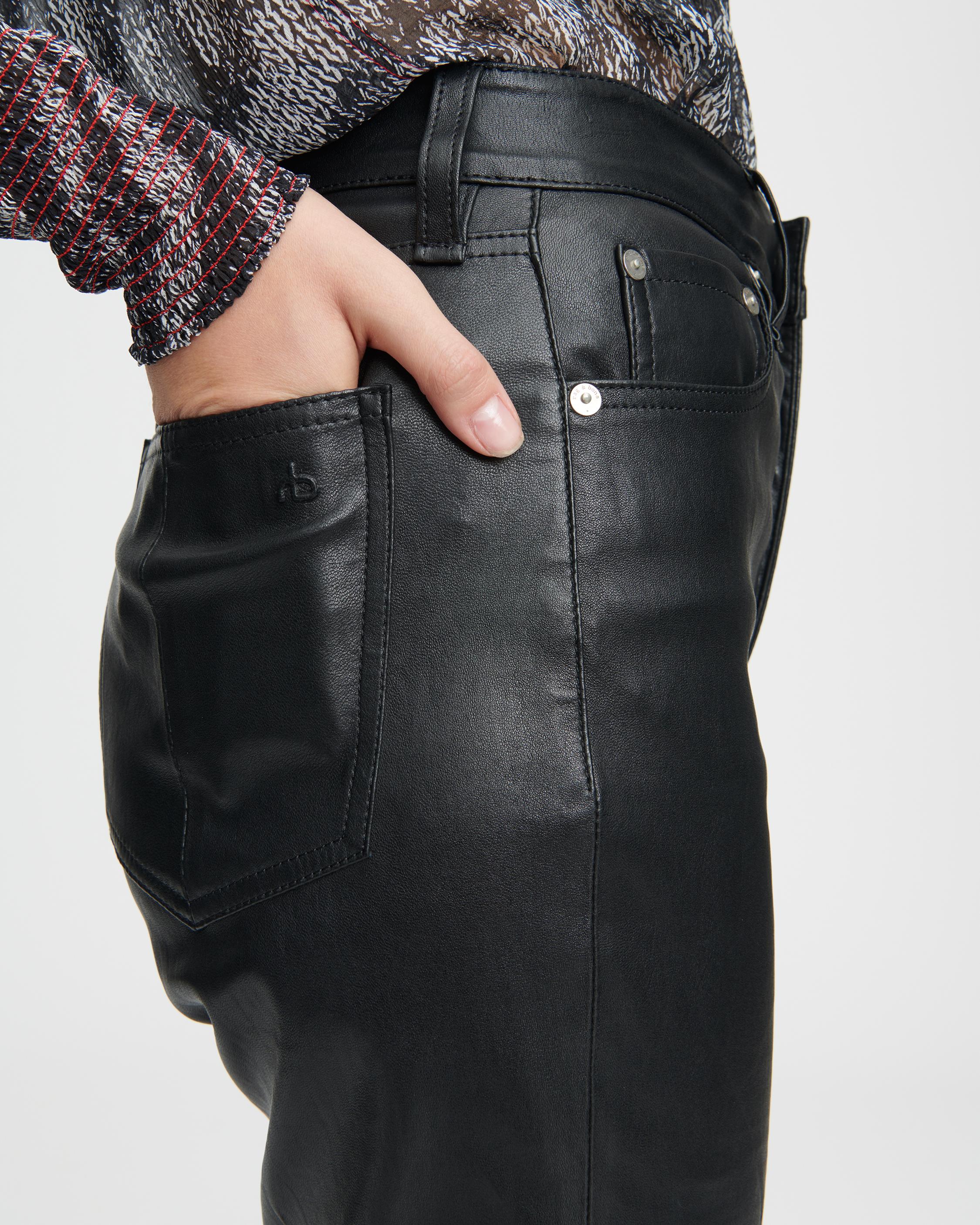 rag and bone high rise leather pants