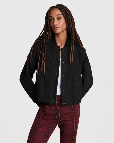 RAG & BONE Val Quilted Cropped Cotton Jacket