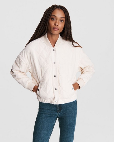 RAG & BONE Val Quilted Cropped Cotton Jacket