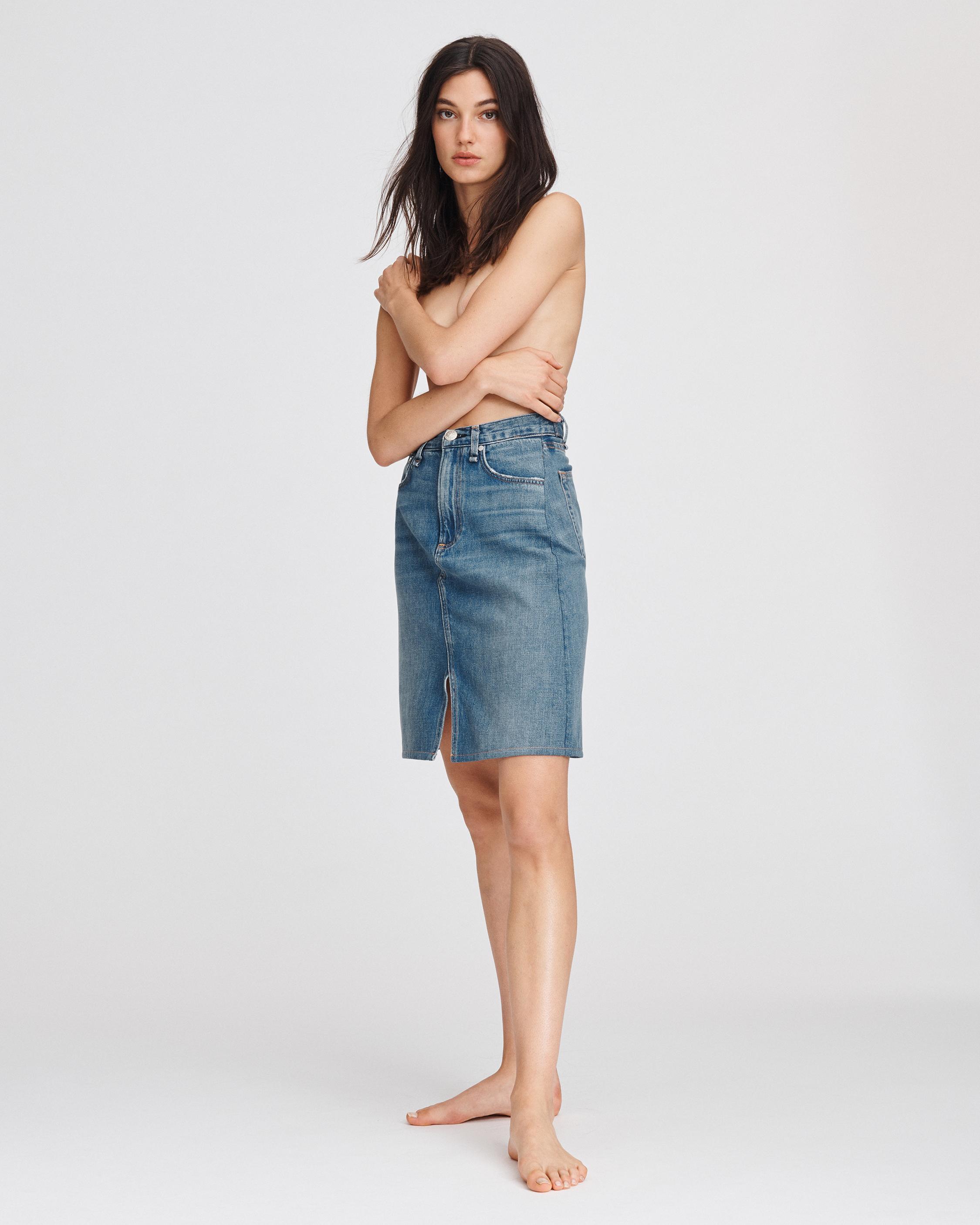 rag and bone jean skirt