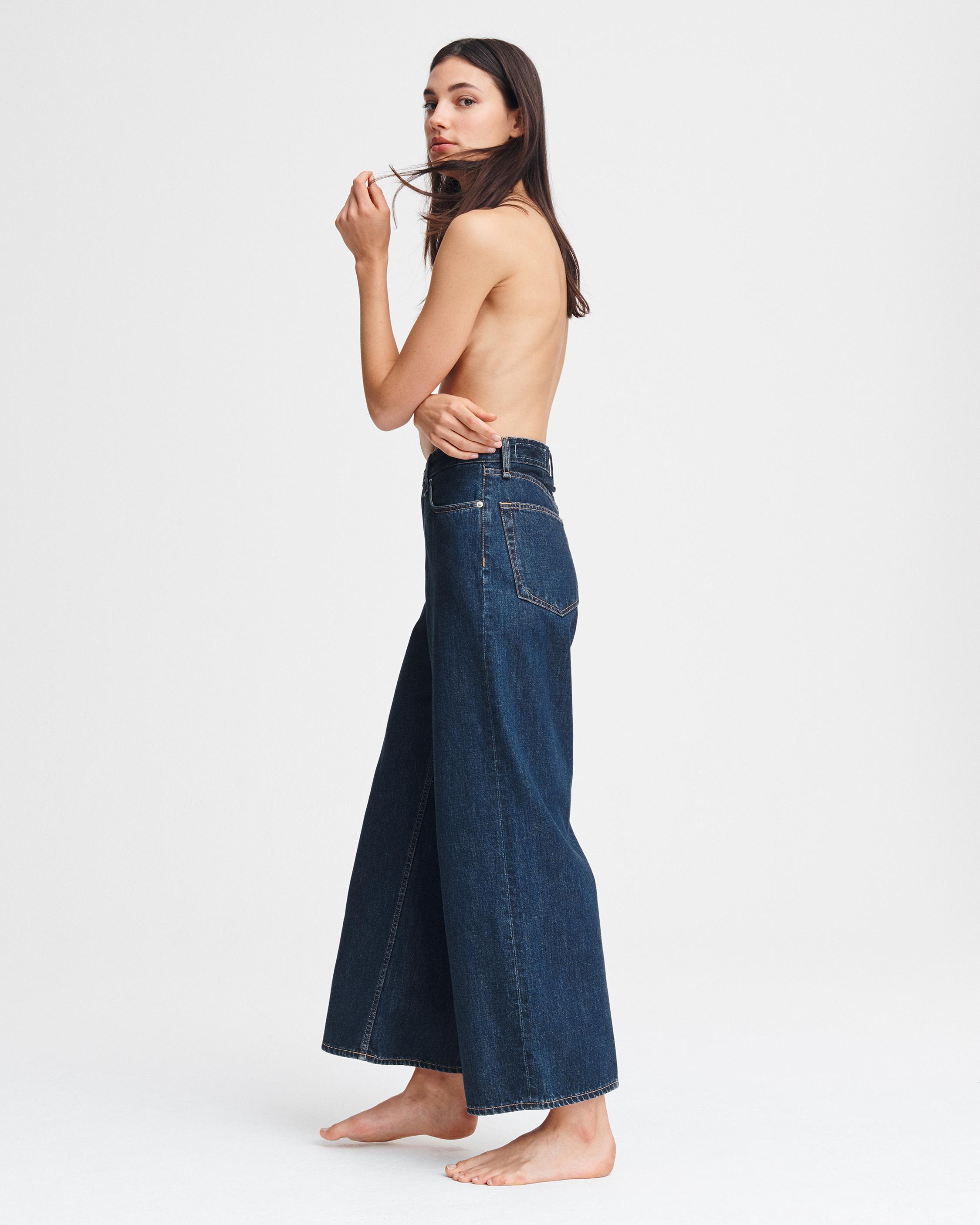 high rise wide leg jeans