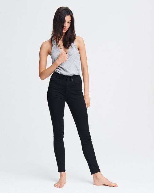 Nina High-Rise Skinny Jeans in Black | rag & bone