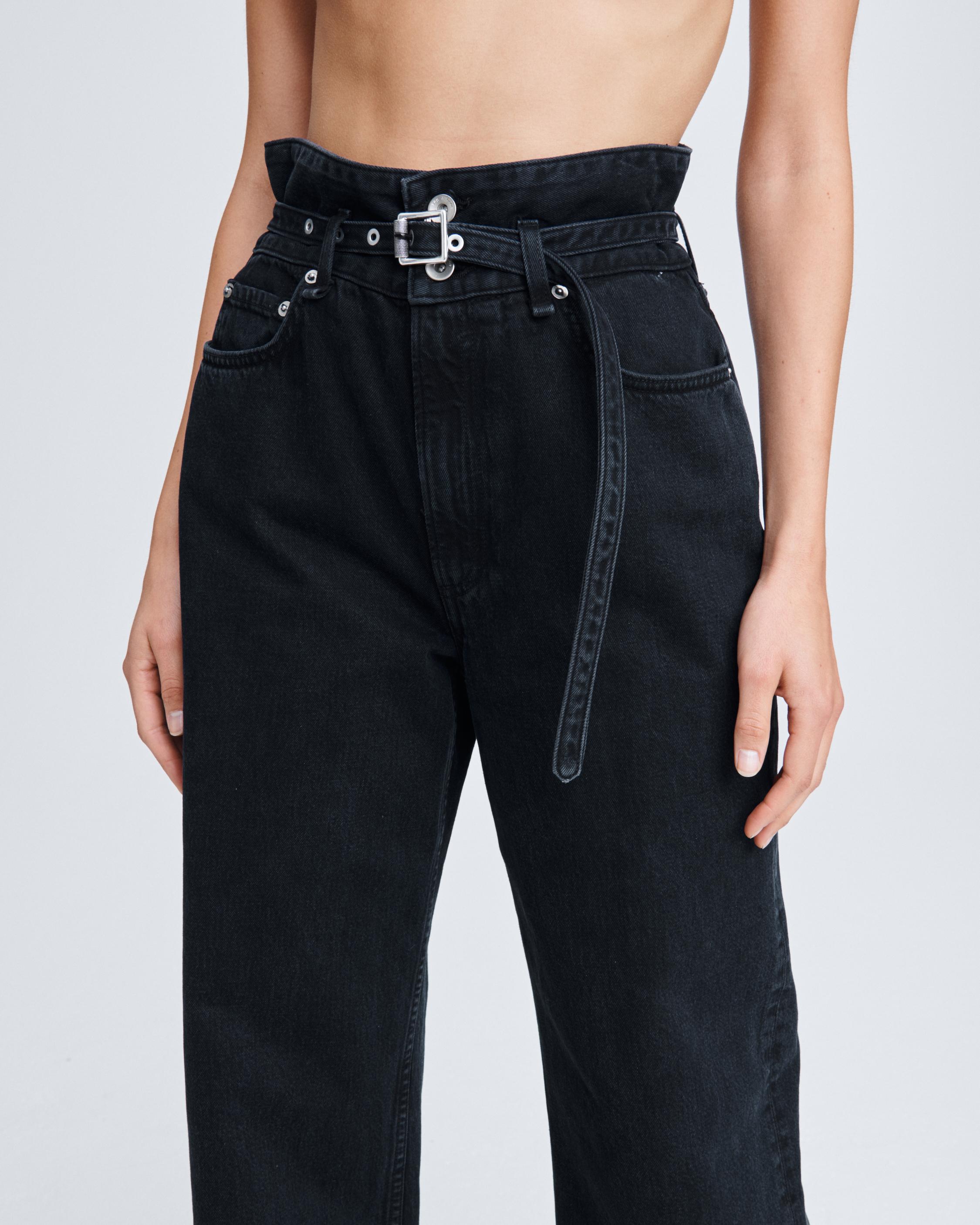 paper bag jeans black