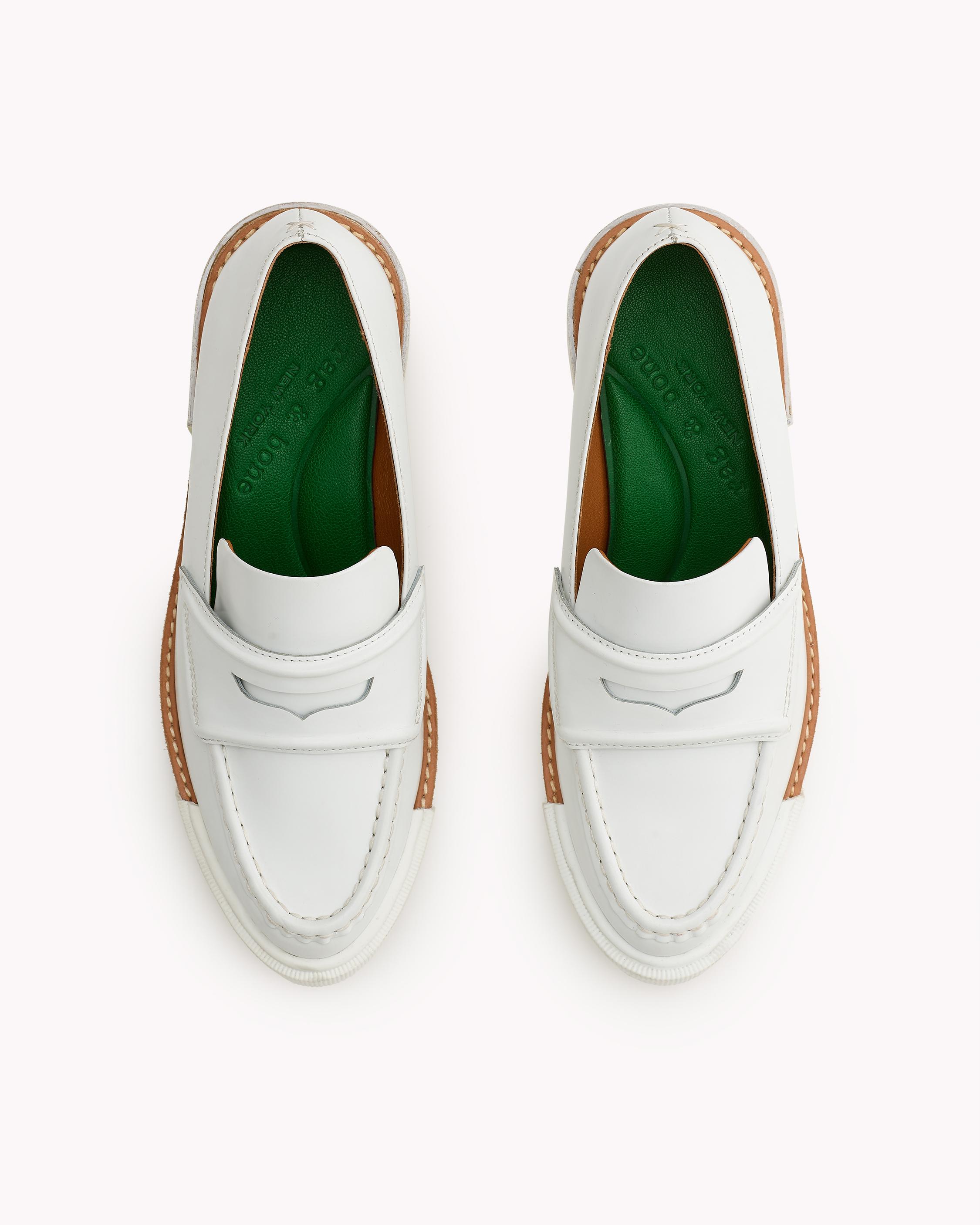 rag and bone white loafers