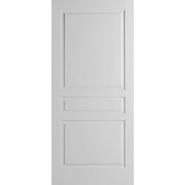 Avalon 3 Panel Primed Molded Solid Core Interior Doors WoodGrain Texture Prehung 