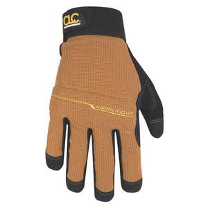 One Size Fits Most CLC Custom Leathercraft 2004 Cotton Canvas Gloves with Knit Wrist