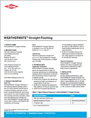 Dow - Weathermate Straight Flashing