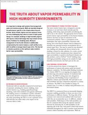 DuPont™ Tyvek® Vapor Permeability