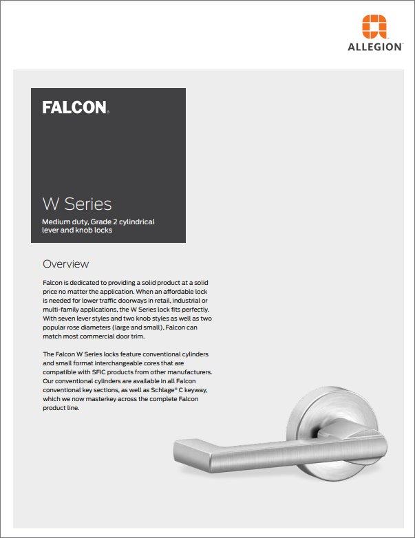 Falcon® W-Series Lever & Knob Locks