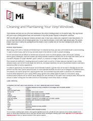 MI Cleaning and Maintaining Your Vinyl Windows