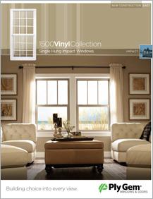 Ply Gem® 1500 Vinyl Collection Single Hung Impact Windows Spec Sheet - East