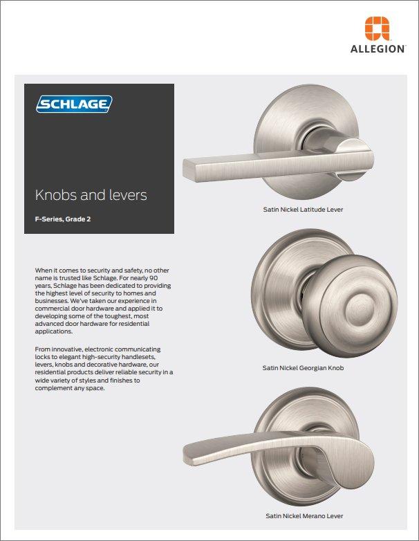 Schlage® F-Series Knobs & Levers