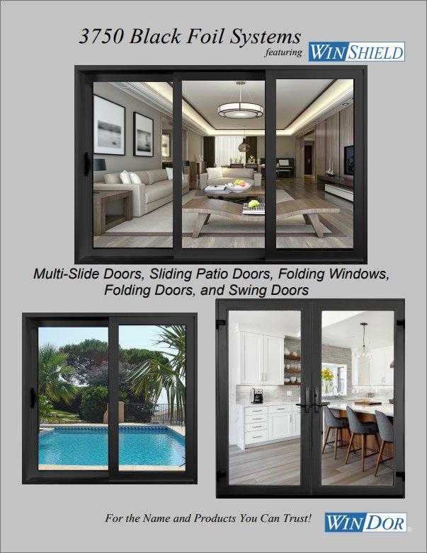 WinDor WinShield 3750 Black Foil Doors