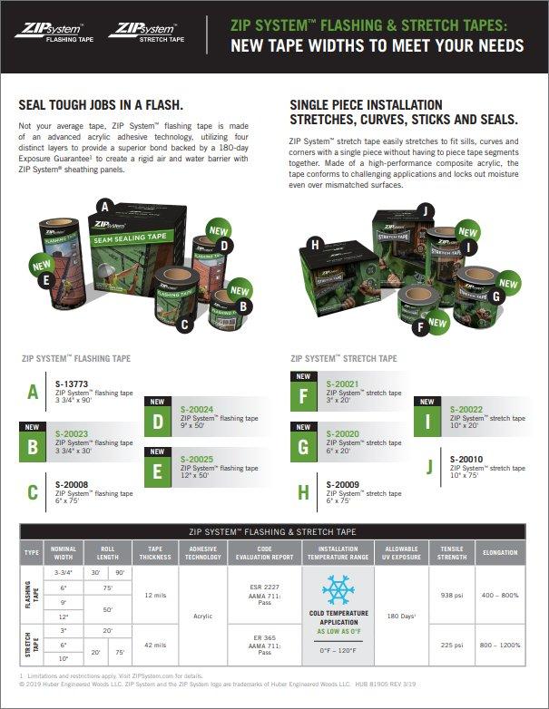 Zip System® Sealing Solution Sales Sheet