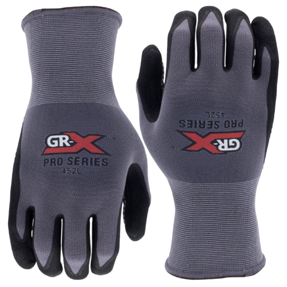 Grx Professional Microfoam Nitrile Coated Gloves W Gripper Dots Grxpro452m Build With Bmc