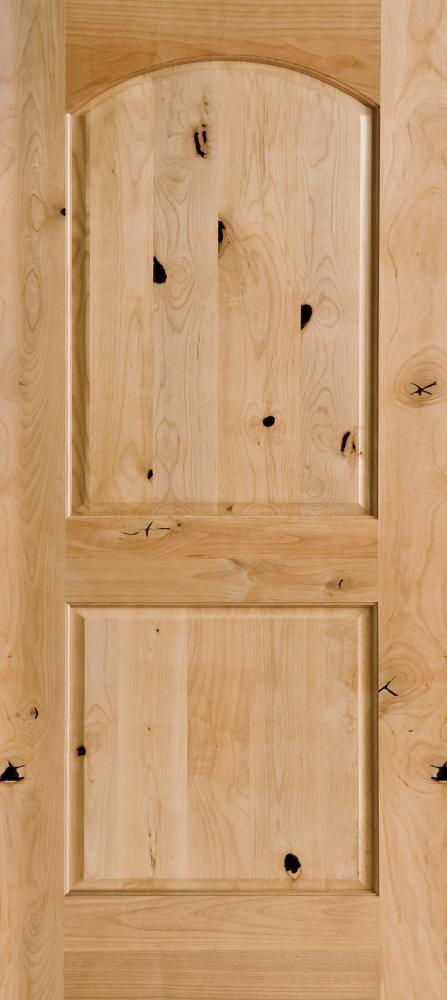 2 Panel Interior Knotty Alder Arch Top Door Ka42p2880a